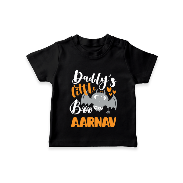 Daddy's Little Boo Tshirt | Custom Baby Tshirt for Halloween Fun - BLACK - 0-5 Months Old (Chest 17")