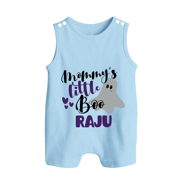Mommy's Little Boo Romper Suit | Personalized Baby Romper Suit for Festival Celebration - BABY BLUE - 0 - 5 Months Old (Chest 18")