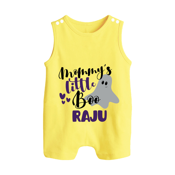 Mommy's Little Boo Romper Suit | Personalized Baby Romper Suit for Festival Celebration - PASTEL YELLOW - 0 - 5 Months Old (Chest 18")