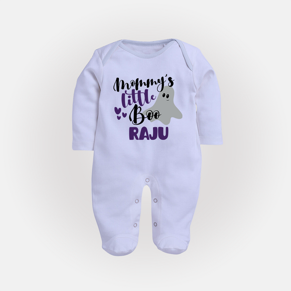 Mommy's Little Boo Sleep Suit | Personalized Baby Sleep Suit for Festival Celebration - BABY BLUE - New Born (Chest 7.5")