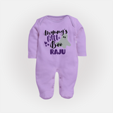 Mommy's Little Boo Sleep Suit | Personalized Baby Sleep Suit for Festival Celebration - LILAC - New Born (Chest 7.5")