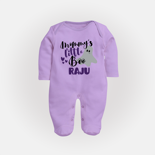 Mommy's Little Boo Sleep Suit | Personalized Baby Sleep Suit for Festival Celebration - LILAC - New Born (Chest 7.5")