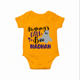 Mommy's Little Boo Ghost Print Baby Romper   - CHROME YELLOW - New Born (Chest 14")