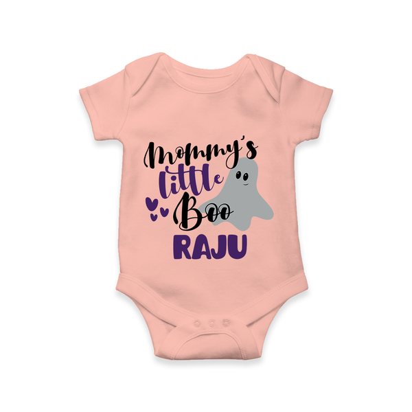 Mommy's Little Boo Romper | Personalized Baby Romper for Festival Celebration - PEACH - New Born (Chest 14")