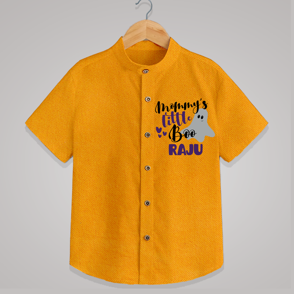 Mommy's Little Boo Shirt | Personalized Baby Shirt for Festival Celebration - CHROME YELLOW - 0 - 6 Months Old (Chest 23")