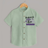Mommy's Little Boo Ghost Print Baby Kids Shirt  - MINT GREEN - 0 - 6 Months Old (Chest 23")