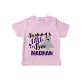 Mommy's Little Boo Ghost Print Baby Tshirt  - BABY PINK - 0-5 Months Old (Chest 17")