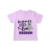 Mommy's Little Boo Ghost Print Baby Tshirt  - LILAC - 0-5 Months Old (Chest 17")