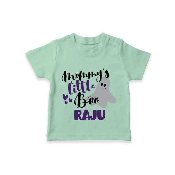 Mommy's Little Boo Tshirt | Personalized Baby Tshirt for Festival Celebration - MINT GREEN - 0-5 Months Old (Chest 17")