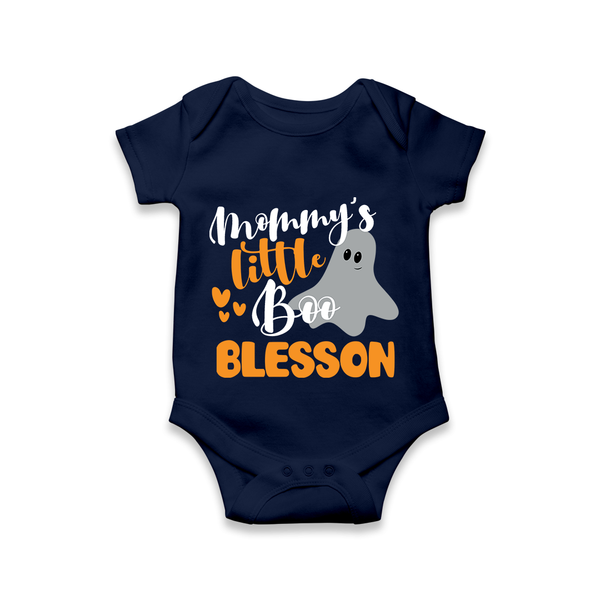 Mommy's Little Boo Romper | Personalized Baby Romper for Festival Celebration - NAVY BLUE - New Born (Chest 14")