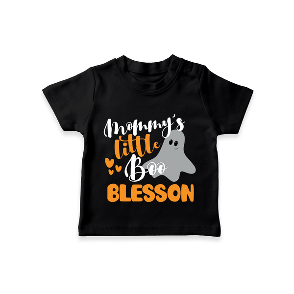 Mommy's Little Boo Tshirt | Personalized Baby Tshirt for Festival Celebration - BLACK - 0-5 Months Old (Chest 17")