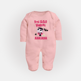Bite-Sized Vampire Sleep Suit | Custom Baby Sleep Suit for Halloween - BABY PINK - New Born (Chest 7.5")