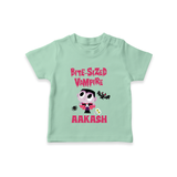 Bite-Sized Vampire Tshirt | Custom Baby Tshirt for Halloween - MINT GREEN - 0-5 Months Old (Chest 17")