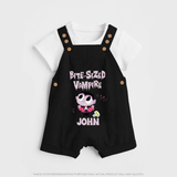 Bite-Sized Vampire Dungaree Set | Custom Baby Dungaree Set for Halloween - BLACK - 0 - 5 Months Old (Chest 18")