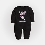 Bite-Sized Vampire Print Baby Full Body Suit  - BLACK - New Born (Chest 7.5")
