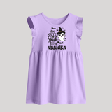 Too Cute To Spook Ghost Print Baby Baby Frock - LILAC - 0 - 3 Months Old (Chest 17")
