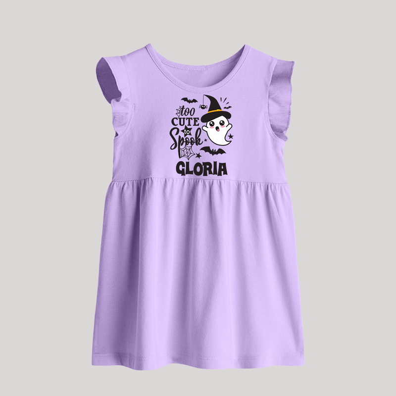Too Cute Spooh Baby Frock | Personalized Baby Frock for Spooky Fun - LILAC - 0 - 3 Months Old (Chest 17")