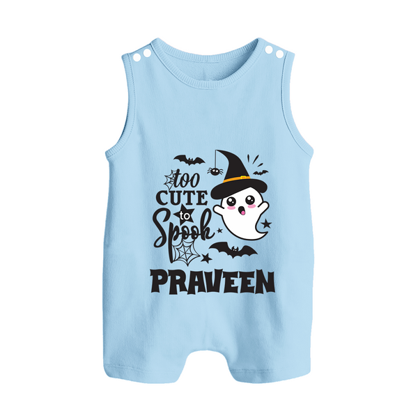 Too Cute Spooh Romper Suit | Personalized Baby Romper Suit for Spooky Fun - BABY BLUE - 0 - 5 Months Old (Chest 18")