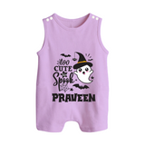 Too Cute Spooh Romper Suit | Personalized Baby Romper Suit for Spooky Fun - LILAC - 0 - 5 Months Old (Chest 18")