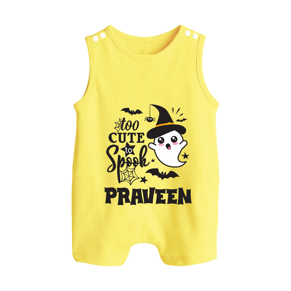 Too Cute Spooh Romper Suit | Personalized Baby Romper Suit for Spooky Fun - PASTEL YELLOW - 0 - 5 Months Old (Chest 18")