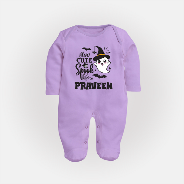 Too Cute Spooh Sleep Suit | Personalized Baby Sleep Suit for Spooky Fun - LILAC - New Born (Chest 7.5")