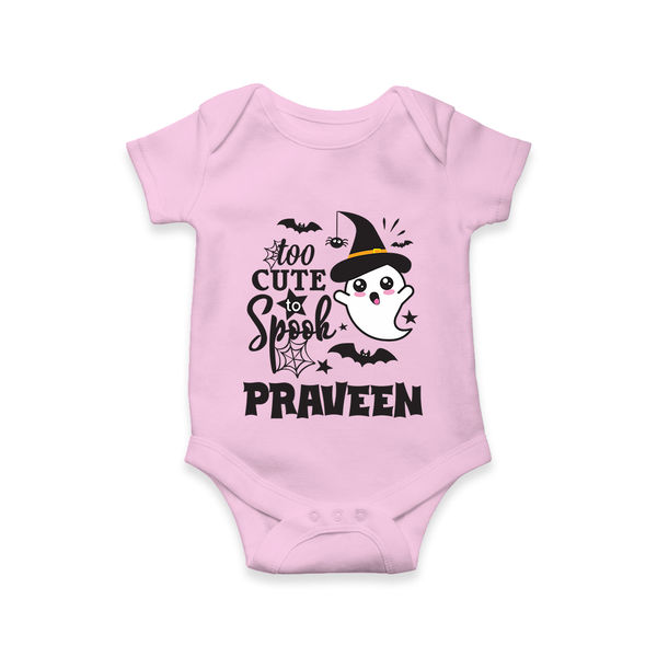 Too Cute Spooh Romper | Personalized Baby Romper for Spooky Fun - BABY PINK - New Born (Chest 14")