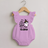 Too Cute Spooh Romper Frock | Personalized Baby Romper Frock for Spooky Fun - BABY PINK - 0 - 3 Months Old (Chest 19")