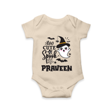 Too Cute Spooh Romper | Personalized Baby Romper for Spooky Fun - IVORY - New Born (Chest 14")