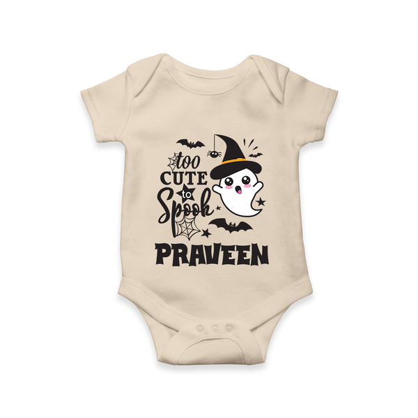 Too Cute Spooh Romper | Personalized Baby Romper for Spooky Fun - IVORY - New Born (Chest 14")