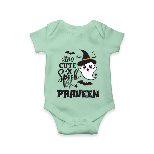 Too Cute Spooh Romper | Personalized Baby Romper for Spooky Fun - MINT GREEN - New Born (Chest 14")