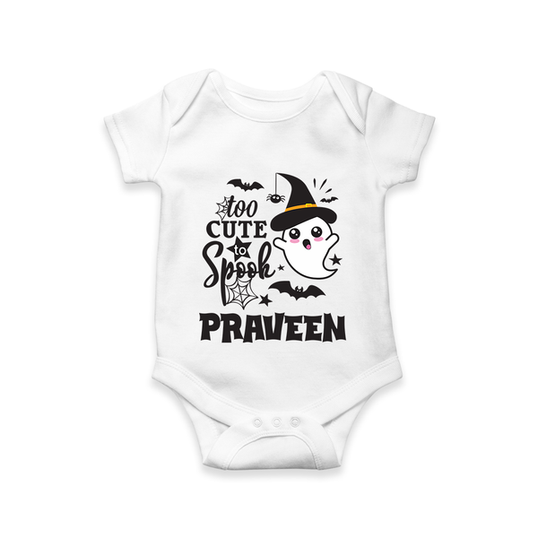 Too Cute Spooh Romper | Personalized Baby Romper for Spooky Fun - WHITE - New Born (Chest 14")