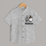 Too Cute Spooh Shirt | Personalized Baby Shirt for Spooky Fun - GREY - 0 - 6 Months Old (Chest 23")
