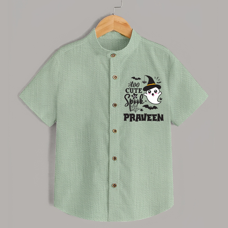 Too Cute Spooh Shirt | Personalized Baby Shirt for Spooky Fun - MINT GREEN - 0 - 6 Months Old (Chest 23")