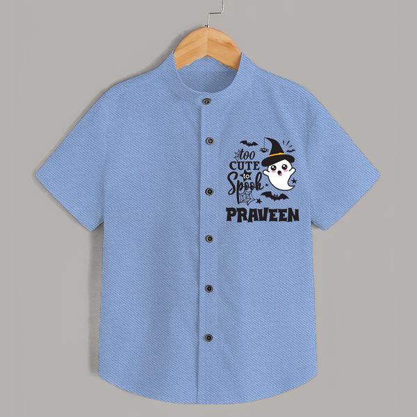 Too Cute Spooh Shirt | Personalized Baby Shirt for Spooky Fun - SKY BLUE - 0 - 6 Months Old (Chest 23")