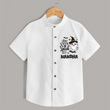 Too Cute To Spook Ghost Print Baby Kids Shirt - WHITE - 0 - 6 Months Old (Chest 23")