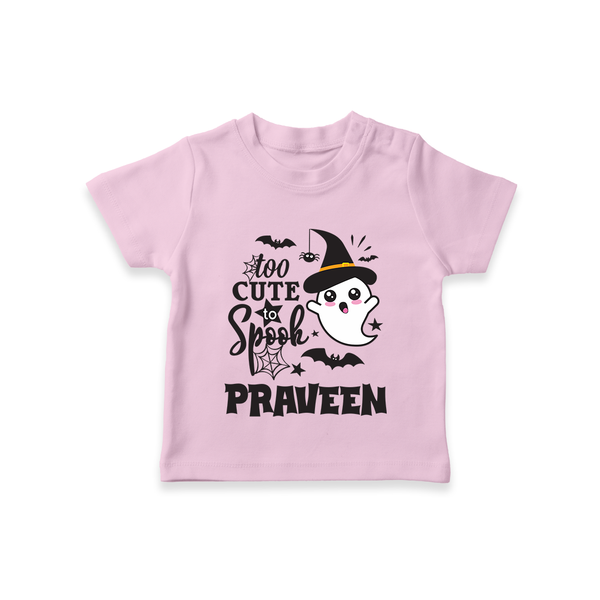 Too Cute Spooh Tshirt | Personalized Baby Tshirt for Spooky Fun - BABY PINK - 0-5 Months Old (Chest 17")