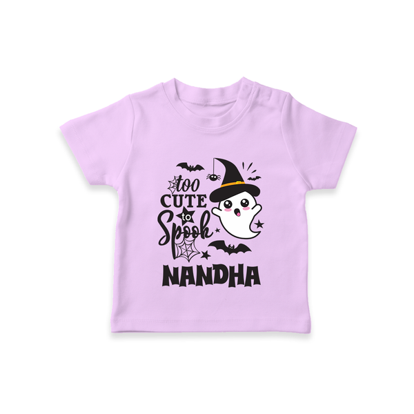 Too Cute To Spook Ghost Print Baby Tshirt - LILAC - 0-5 Months Old (Chest 17")