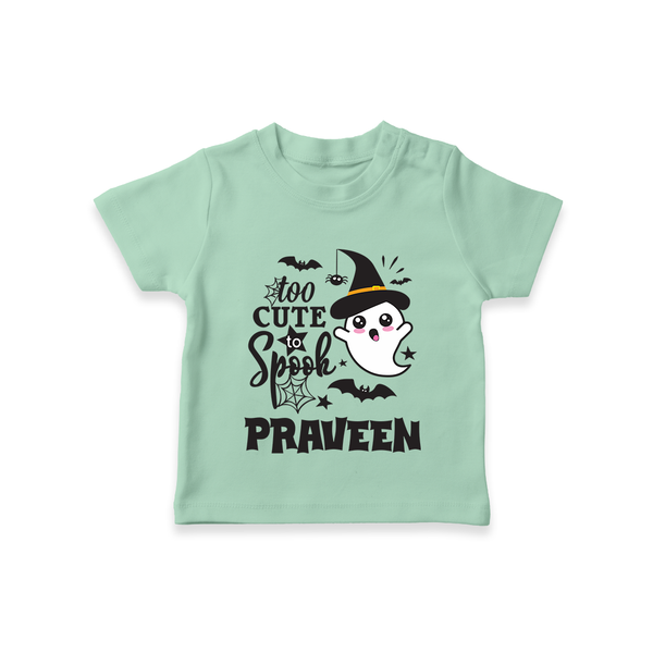 Too Cute Spooh Tshirt | Personalized Baby Tshirt for Spooky Fun - MINT GREEN - 0-5 Months Old (Chest 17")