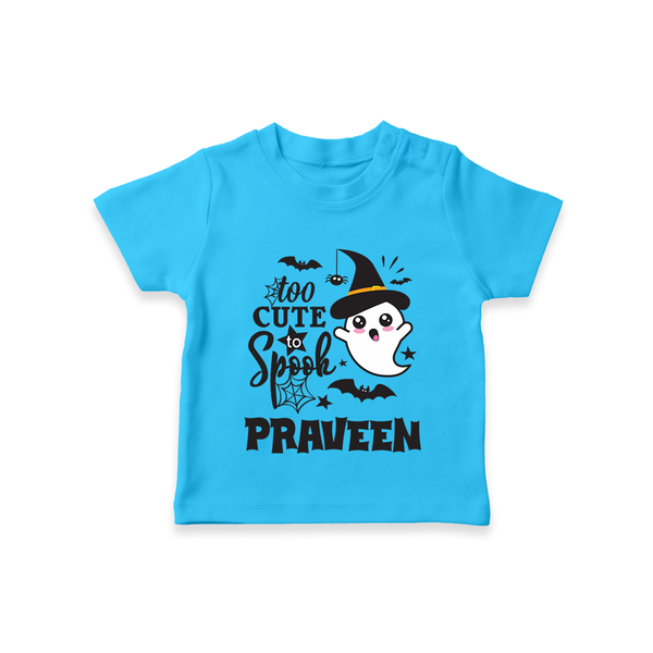 Too Cute Spooh Tshirt | Personalized Baby Tshirt for Spooky Fun - SKY BLUE - 0-5 Months Old (Chest 17")