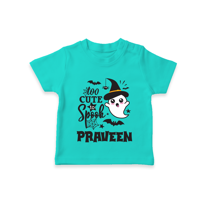 Too Cute Spooh Tshirt | Personalized Baby Tshirt for Spooky Fun - TEAL - 0-5 Months Old (Chest 17")