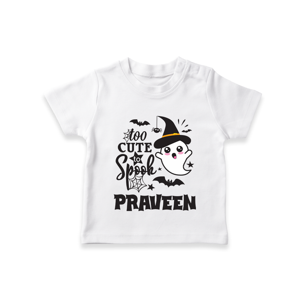 Too Cute Spooh Tshirt | Personalized Baby Tshirt for Spooky Fun - WHITE - 0-5 Months Old (Chest 17")