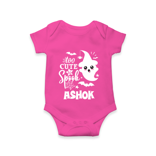 Too Cute Spooh Romper | Personalized Baby Romper for Spooky Fun - HOT PINK - New Born (Chest 14")