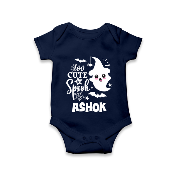Too Cute Spooh Romper | Personalized Baby Romper for Spooky Fun - NAVY BLUE - New Born (Chest 14")