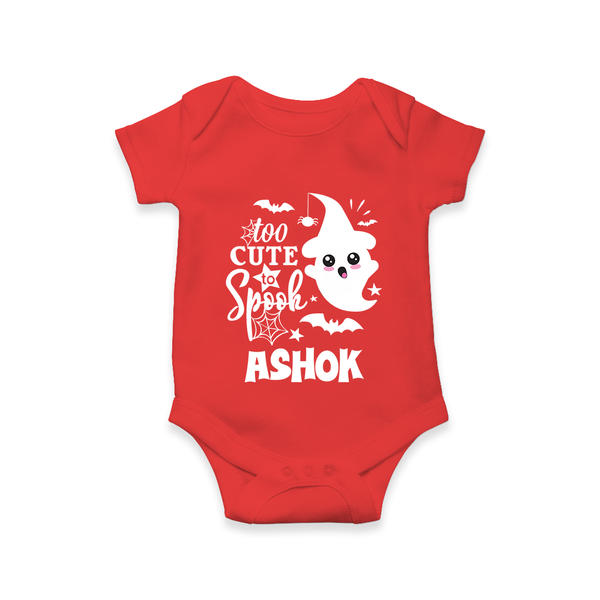 Too Cute Spooh Romper | Personalized Baby Romper for Spooky Fun - RED - New Born (Chest 14")