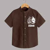 Too Cute Spooh Shirt | Personalized Baby Shirt for Spooky Fun - CHOCOLATE BROWN - 0 - 6 Months Old (Chest 23")
