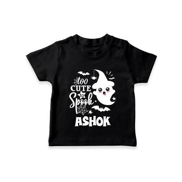 Too Cute Spooh Tshirt | Personalized Baby Tshirt for Spooky Fun - BLACK - 0-5 Months Old (Chest 17")