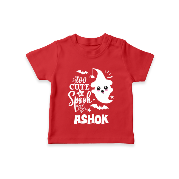 Too Cute Spooh Tshirt | Personalized Baby Tshirt for Spooky Fun - RED - 0-5 Months Old (Chest 17")