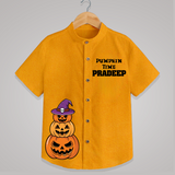 Pumpkin Time Halloween Print Kids Shirt  - CHROME YELLOW - 0 - 6 Months Old (Chest 23")