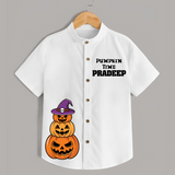 Pumpkin Time Halloween Print Kids Shirt  - WHITE - 0 - 6 Months Old (Chest 23")