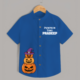 Pumpkin Time Halloween Print Kids Shirt  - COBALT BLUE - 0 - 6 Months Old (Chest 23")